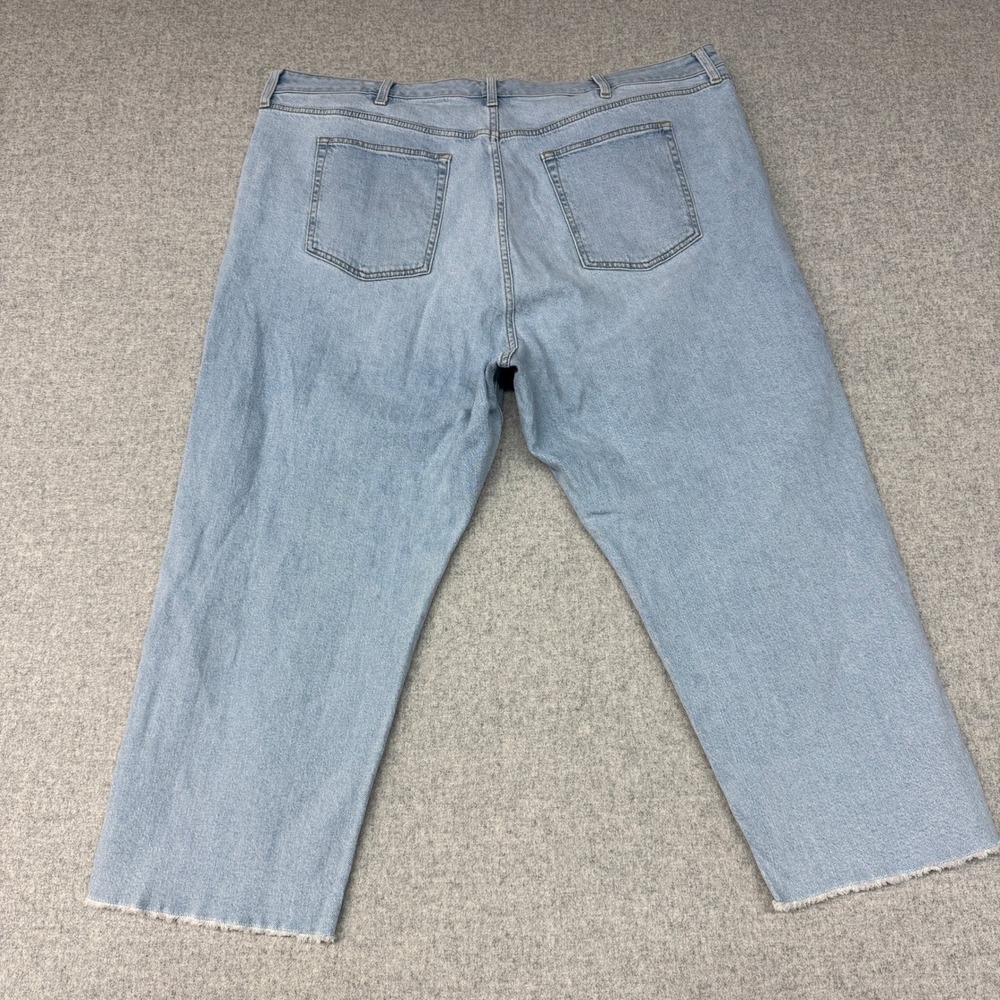Torrid High-Rise Ankle Crop Jeans Size 24 Blue Light Wash Raw Hem Stretch Denim - Picture 10 of 11